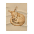 Sleeping Baby Kangaroo Blanket | Nursery Animal Fleece Throw