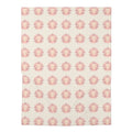 Smiling Sunflower Pattern Baby Swaddle Blanket | Pink Floral Nursery