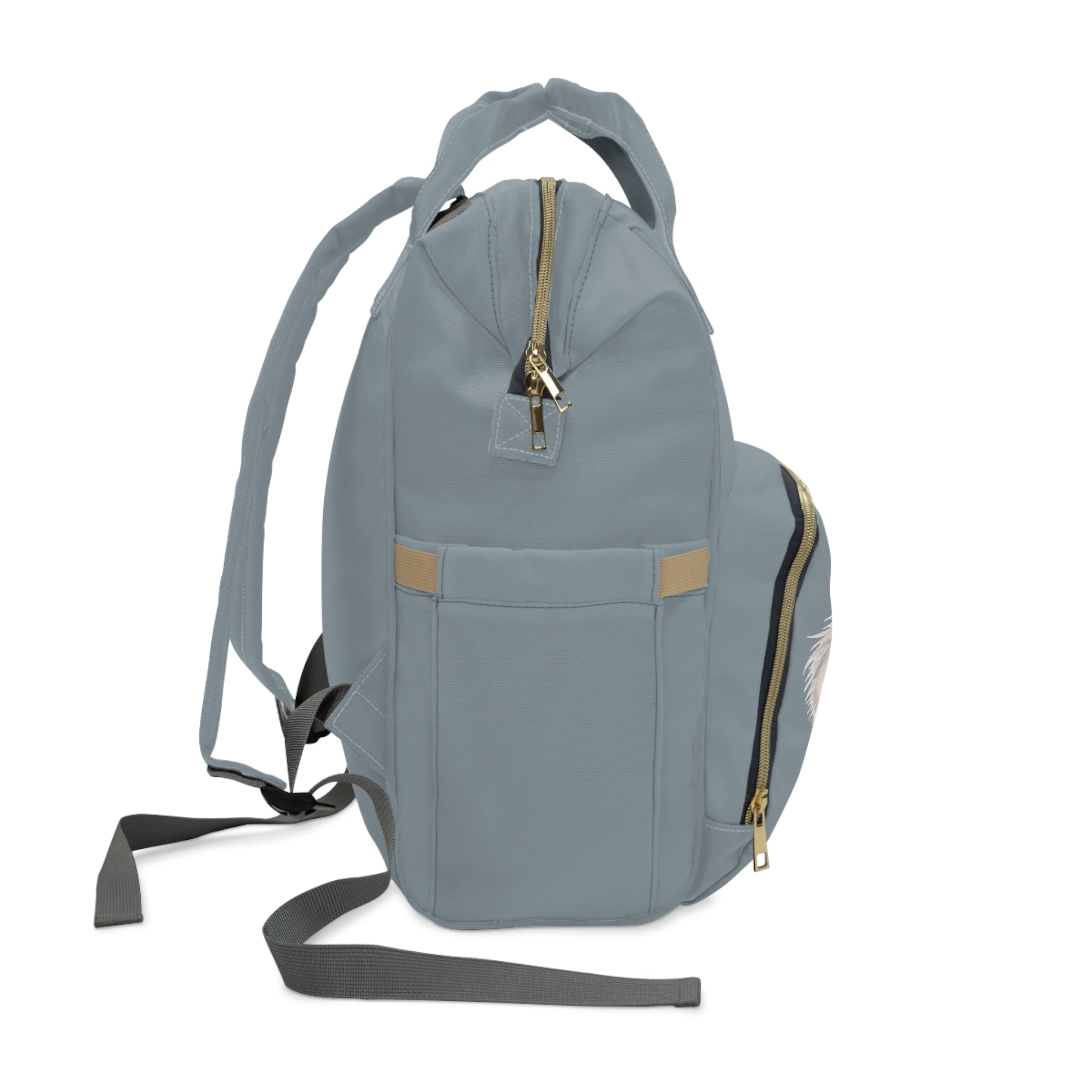 Sleeping Koala Multifunctional Diaper Backpack | Grey Nursery Bag