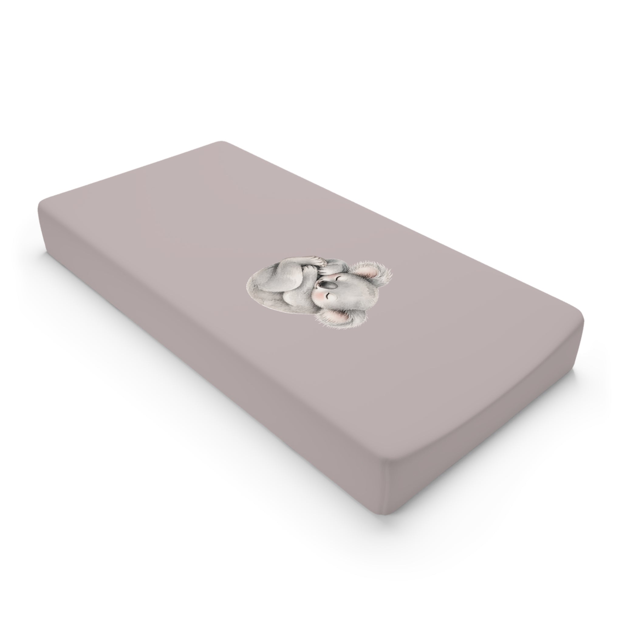 Sleeping Koala Baby Changing Pad Cover | Neutral Blush Nursery
