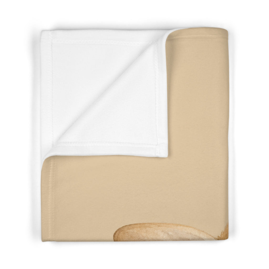 Sleeping Baby Kangaroo Blanket | Nursery Animal Fleece Throw