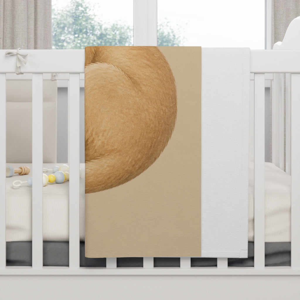 Sleeping Baby Kangaroo Blanket | Nursery Animal Fleece Throw